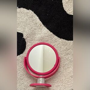 Pink Round Vanity Mirror